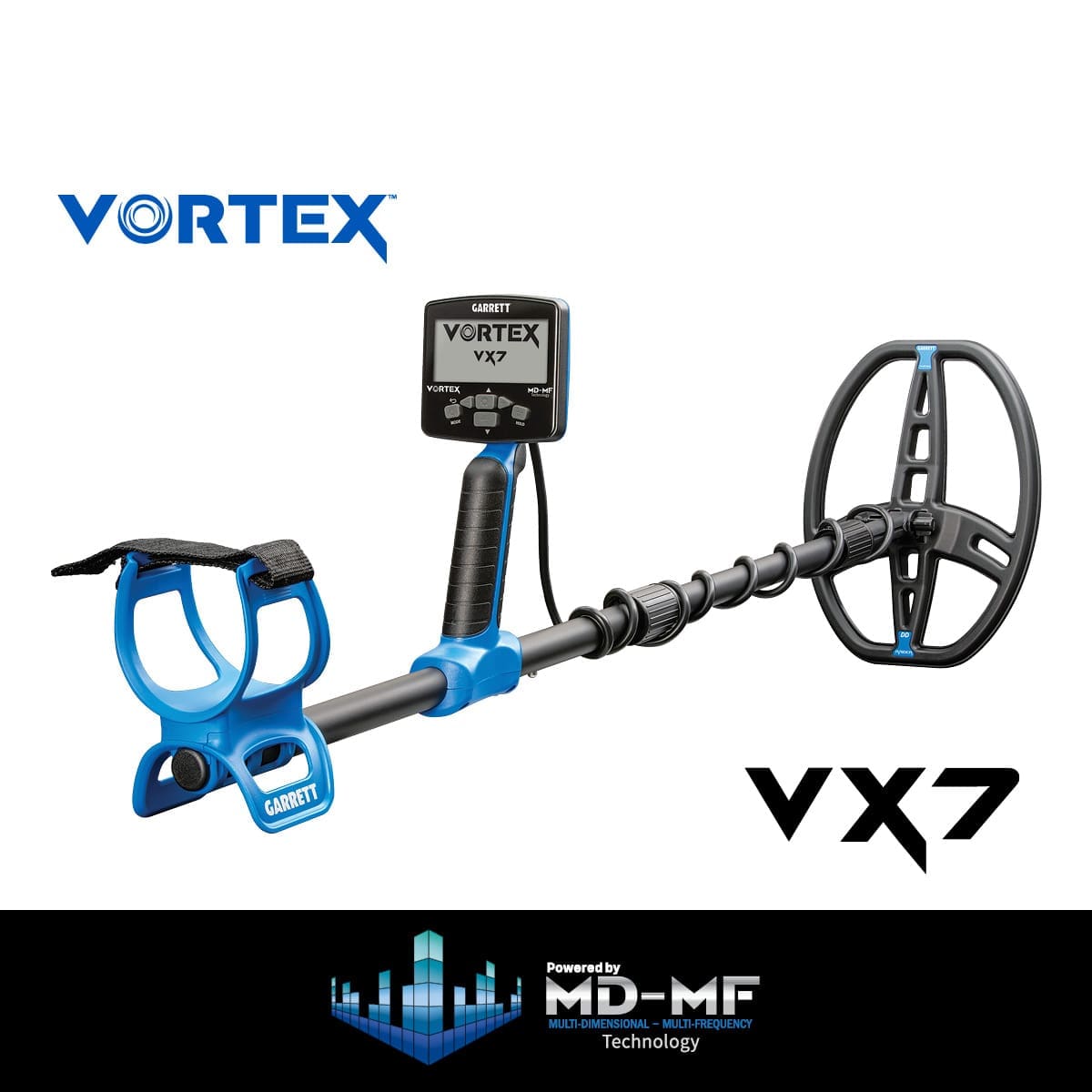 Bursa Garrett Vortex VX7 Dedektör - Katlanabilir gövde, taşıma ve araç içinde saklama tarafında Vortex ailesinin pratik avantajıdır.