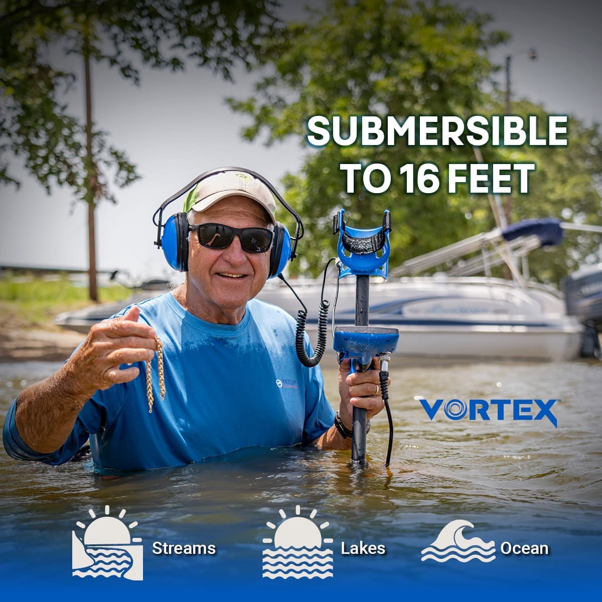 Bursa Garrett Vortex VX7 Dedektör - Multi-Salt ayarı, tuzlu kum ve değişken sahil zemininde daha kararlı arama için değerlendirilir.